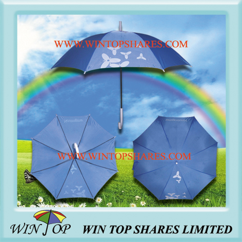 Blue advertising umbrella for Neutrogena