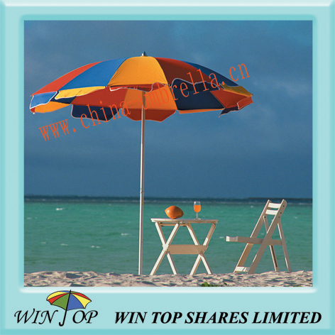 36" x 8 ribs polyester beach umbrella