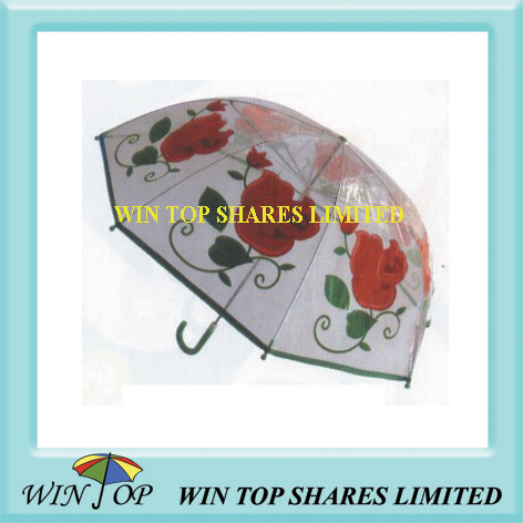 18" PVC umbrella with rose logo